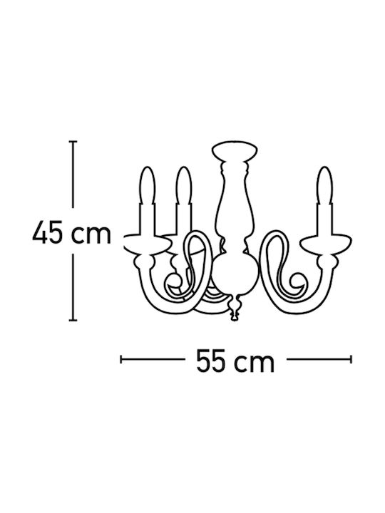 Inlight Chandelier Lampshade Beige 55cm 5304-3
