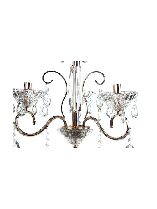 Keskor Chandelier with Crystals 3xE14 Gold 48cm 6082/3