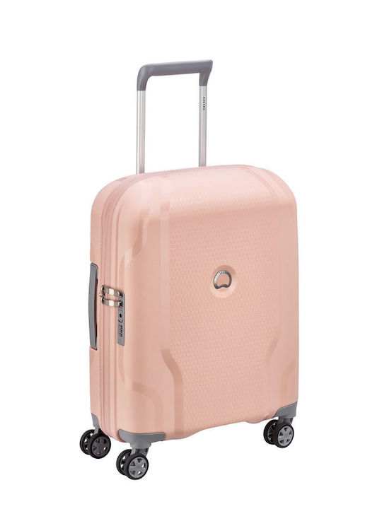 Delsey Clavel Cabin Travel Suitcase Hard Pink with 4 Wheels Height 55cm 384580309