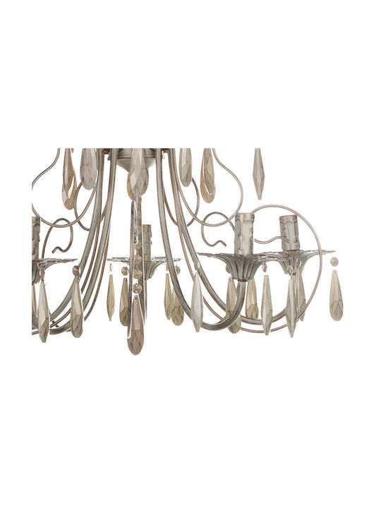 Keskor Chandelier Diameter 56cm with Crystals Beige Keskor Chandelier Diameter 56cm with Crystals Beige