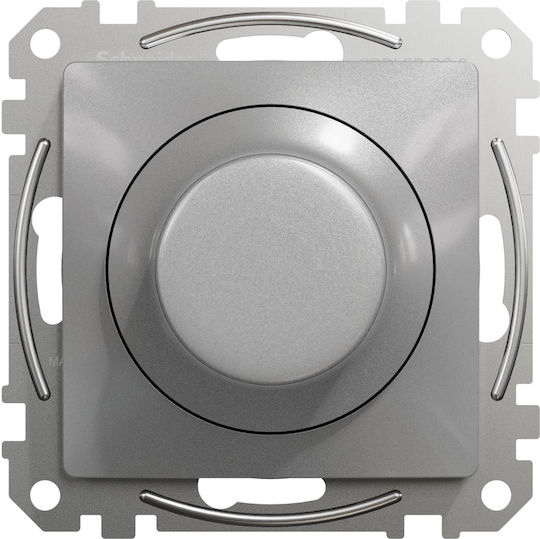 Schneider Electric Sedna Χωνευτός Διακόπτης Dimmer χωρίς Πλαίσιο LED Περιστροφικός 360W σε Λευκό Χρώμα