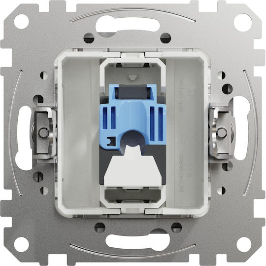 Schneider Electric Sedna Einzeln Mechanismus Netzwerksteckdose RJ45 Cat6 in Grau Farbe SDD113461