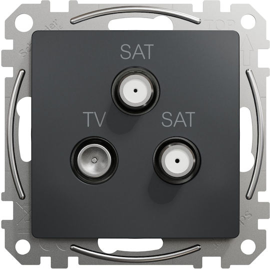 Schneider Electric Sedna TV, Satellite, and Radio Antenna Socket Terminal in White color SDD114481S