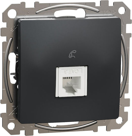 Schneider Electric Sedna Design Front Single Telephone Socket Gray SDD114491