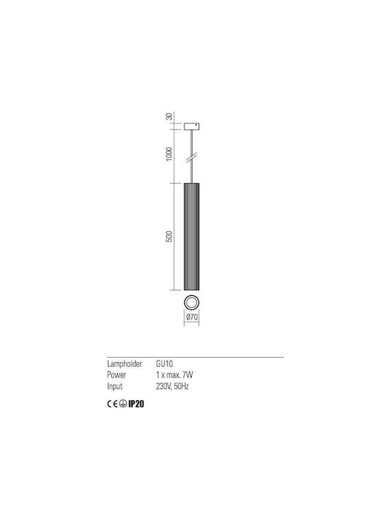 Redo Group Delphi Pendant Light Single-Light for Socket GU10 White