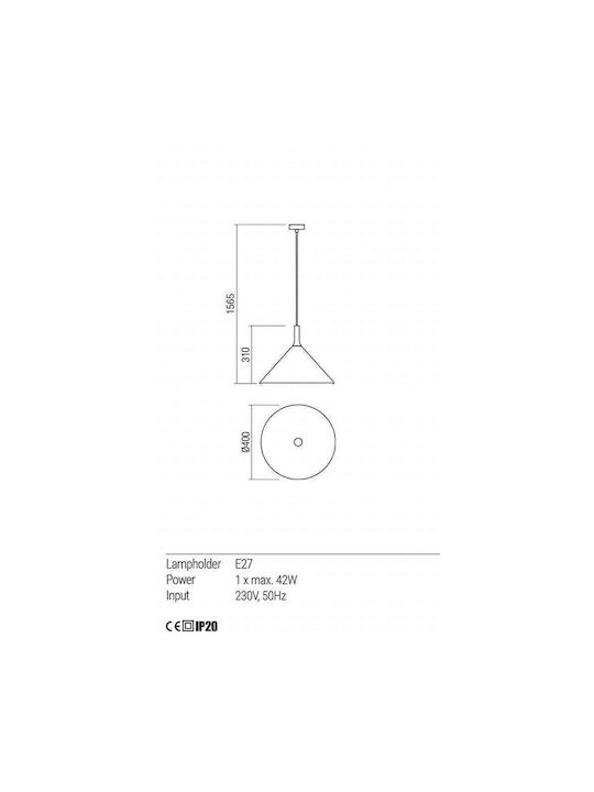 Redo Group Pendant Light Single-Light Bell for Socket E27 White