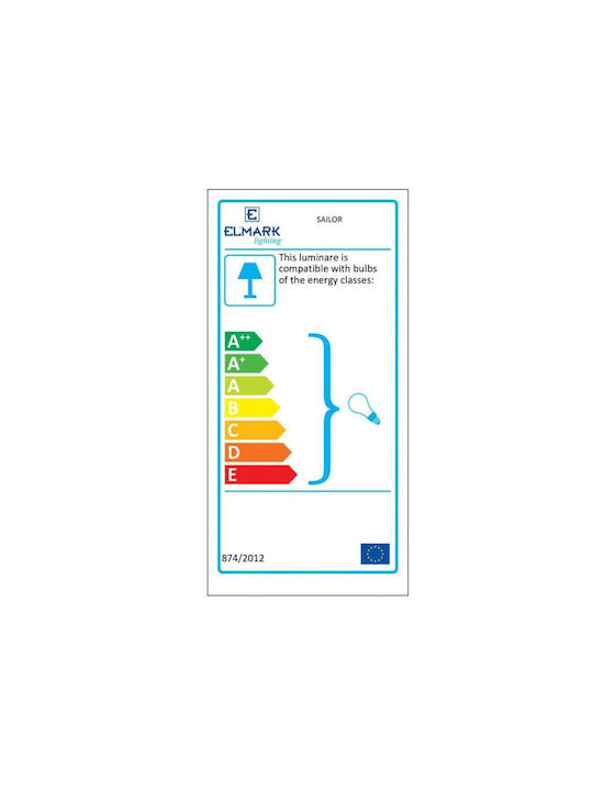Elmark Sailor Lustră Suspendare pentru Soclu E27 Galben