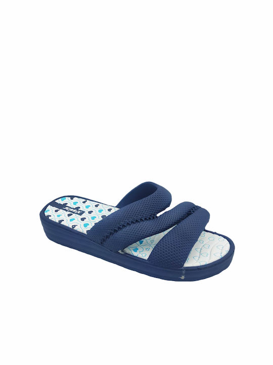 Jomix Women's Platform Flip Flops Navy Blue