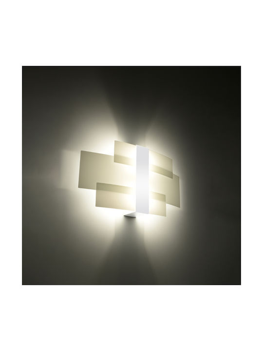 Sollux Celia Modern Lamp Wall with Socket G9 White 42x20x15cm