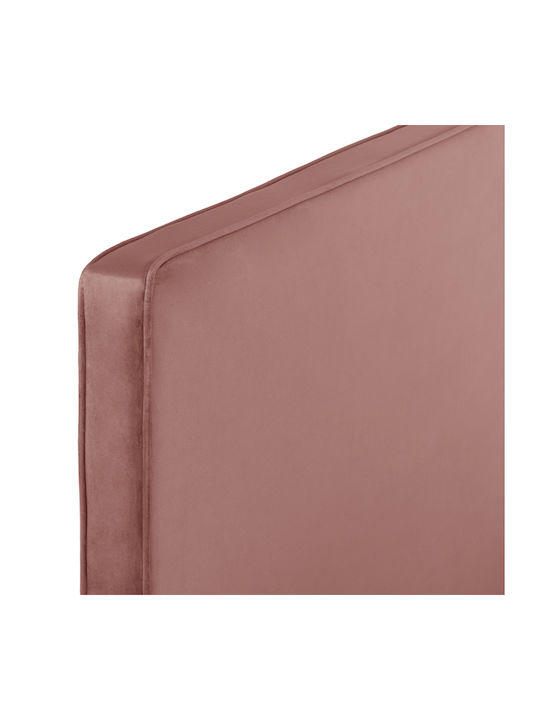 Maylin Bett Halb-Doppelbett Mit Stoff bezogen Rosa mit Latten für Matratze 120x200cm