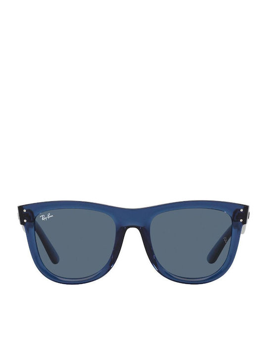 Ray Ban Wayfarer Reverse Unisex Sunglasses with Navy Blue Plastic Frame and Blue Lens RB0502S 6708/3A