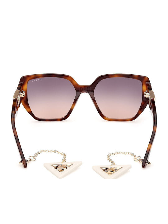 Guess Women's Sunglasses with Brown Tartaruga Horn-Rimmed Frame and Grey Gradient Lens GU7892 52B