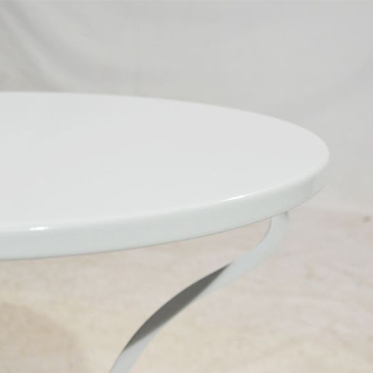 Liza Outdoor Dinner Free Standing Metal Table White 60x60x73cm