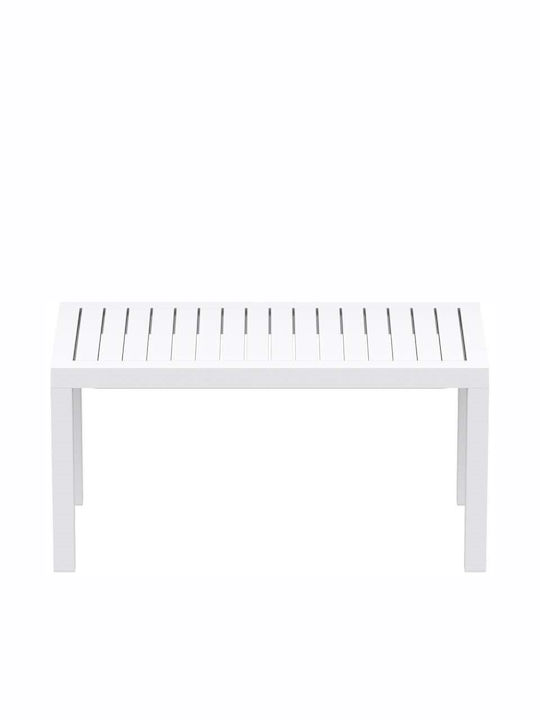 Sitting Room Table for Small Spaces Made of Polypropylene Ocean White 90x45x45cm