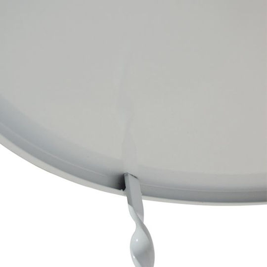 Liza Outdoor Dinner Free Standing Metal Table White 60x60x73cm