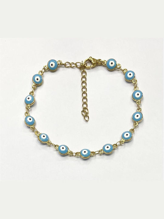 Tatu Moyo Bracelet with design Eye made of Steel Gold Plated