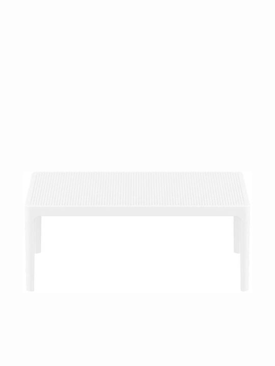 Sky Sitting Room Outdoor Polypropylene Table White 100x60x40cm