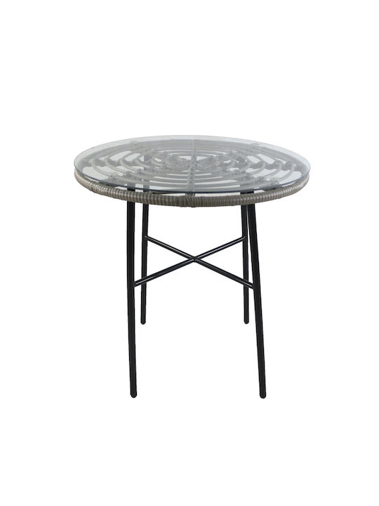 Tisch Bar für kleine Außenbereiche Stabil Appius Gray 70x70x74cm