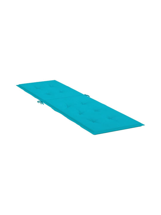 vidaXL Wasserdichtes Sonnenbank-Kissen Mit Rückenlehne Türkis 50x180cm
