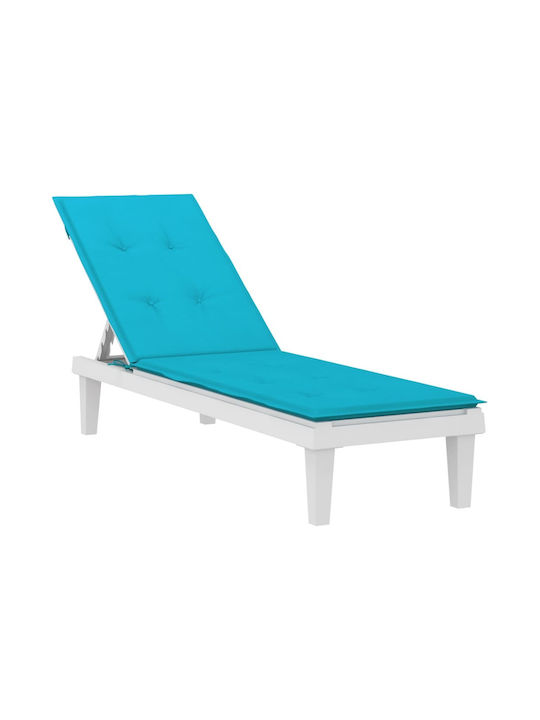 vidaXL Wasserdichtes Sonnenbank-Kissen Mit Rückenlehne Türkis 50x180cm