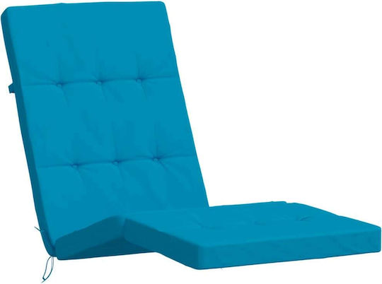 vidaXL Wasserdichtes Sonnenbank-Kissen mit Rückenlehne Hellblau 2Stück 55x180cm