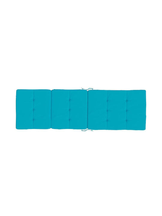 vidaXL Wasserdichtes Sonnenbank-Kissen Mit Rückenlehne Türkis 2Stück 55x180cm