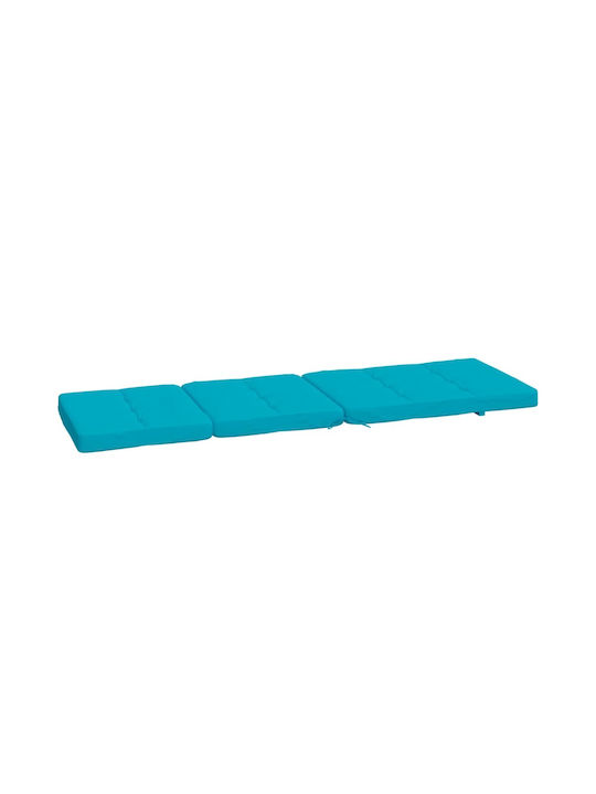 vidaXL Wasserdichtes Sonnenbank-Kissen Mit Rückenlehne Türkis 2Stück 55x180cm