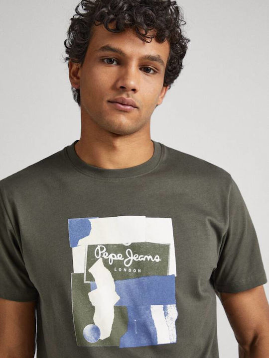 Pepe Jeans Men's Short Sleeve T-shirt Khaki