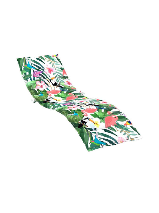 vidaXL Waterproof Sun Lounger Cushion Multicolour 200x50cm.