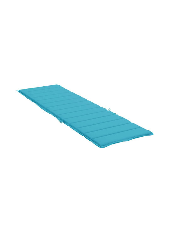 vidaXL Wasserdichtes Sonnenbank-Kissen Mit Rückenlehne Türkis 200x50cm