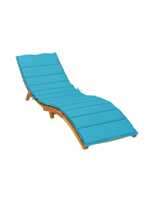 vidaXL Wasserdichtes Sonnenbank-Kissen Mit Rückenlehne Türkis 200x50cm