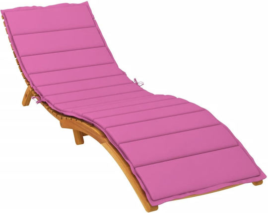 vidaXL Wasserdichtes Sonnenbank-Kissen Mit Rückenlehne Rosa 200x70cm