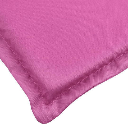 vidaXL Wasserdichtes Sonnenbank-Kissen Mit Rückenlehne Rosa 200x70cm