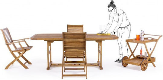 Bar Table for Small Outdoor Spaces made of Acacia Noemi 89x56x76cm Bar Table for Small Outdoor Spaces made of Acacia Noemi 89x56x76cm