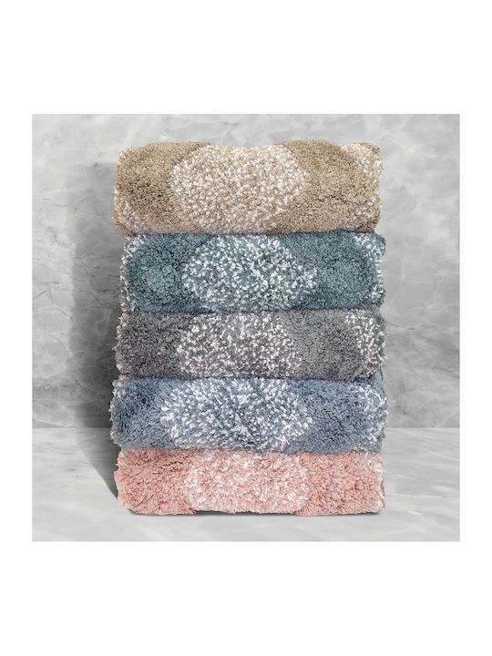 Lino Home Non-Slip Bath Mat Cotton Vengo 2500000761 Teal 60x100cm