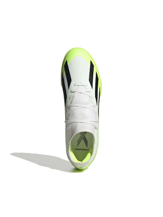 Adidas Crazyfast 3 TF Χαμηλά Ποδοσφαιρικά Παπούτσια με Σχάρα Λευκά
