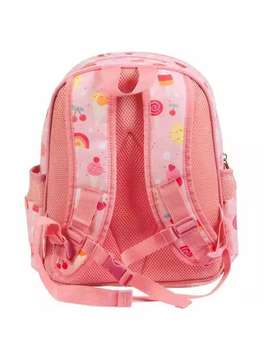 A Little Lovely Company School Bag Backpack Kindergarten Multicolour with Water Bottle Holder 16Liters