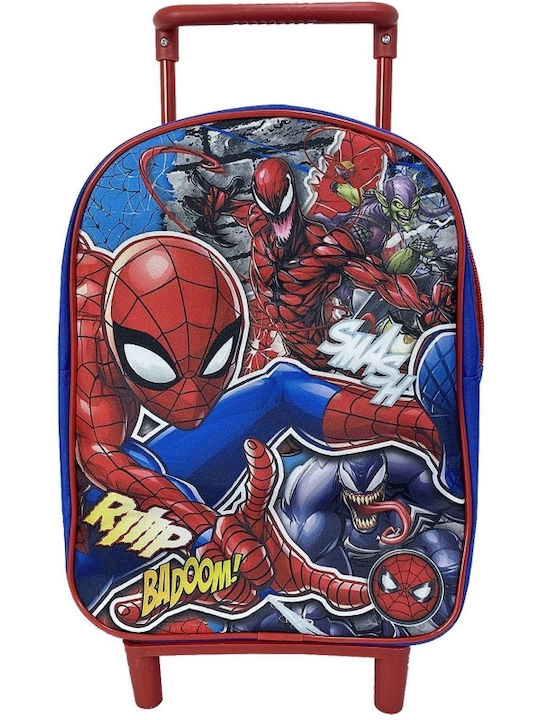 Spiderman School Bag Trolley Kindergarten Multicolored