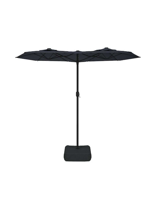 Round Metal Black Garden & Terrace Parasol Φ3.16xH2.4m