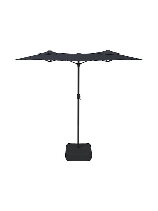 Round Metal Black Garden & Terrace Parasol Φ3.16xH2.4m