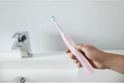 Philips Sonicare ProtectiveClean 4300 Periuță de dinți electrică cu cronometru, senzor de presiune și husă de călătorie Pink