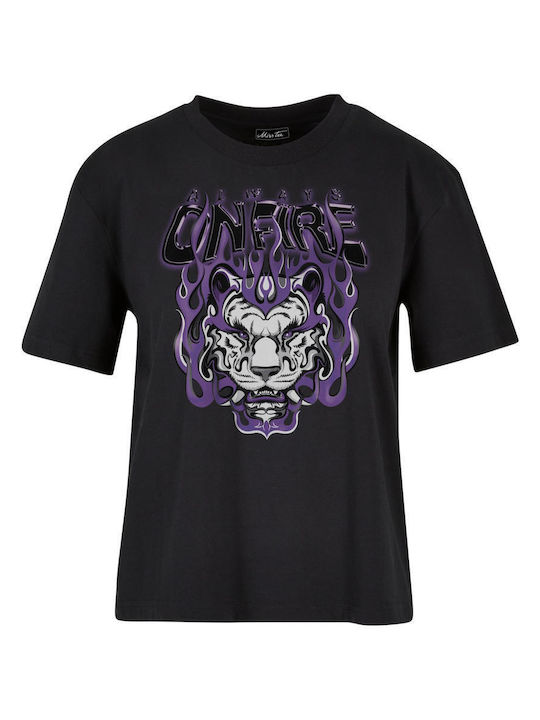 Always On Fire Damen T-Shirt Schwarz