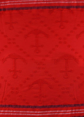 Beach Towel Round Red with Fringes Diameter 153cm.