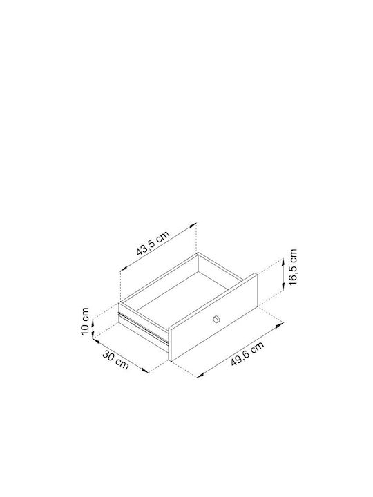 Έπιπλο Τηλεόρασης Mono Μπεζ + Χρυσό Μ153.4xΠ39xΥ56cm