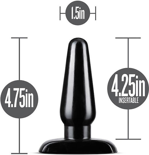 Blush Adventures Basic Anal Plug Πρωκτική Σφήνα Medium Black