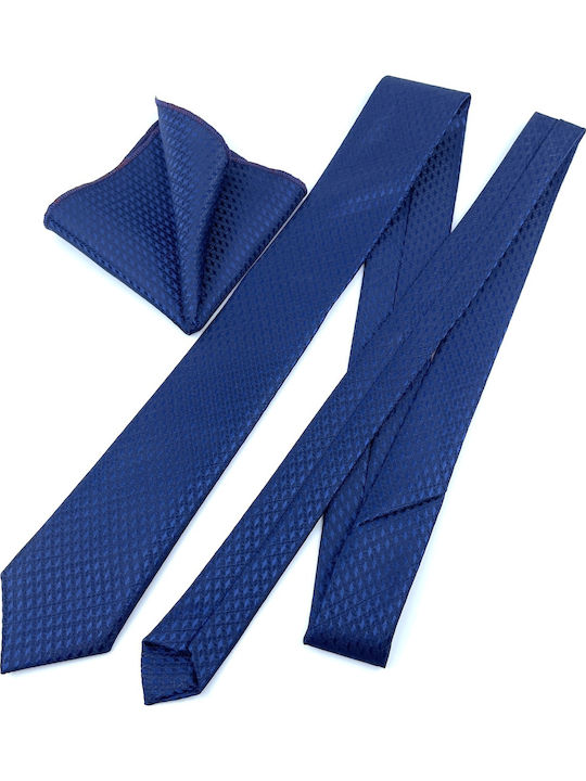 Legend Accessories Herren Krawatten Set Monochrom in Blau Farbe