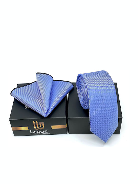 Legend Accessories Synthetic Men's Tie Set Monochrome Light Blue