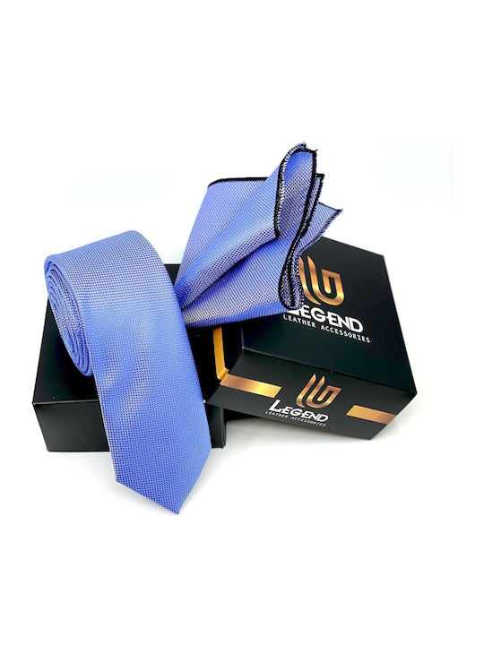 Legend Accessories Synthetic Men's Tie Set Monochrome Light Blue
