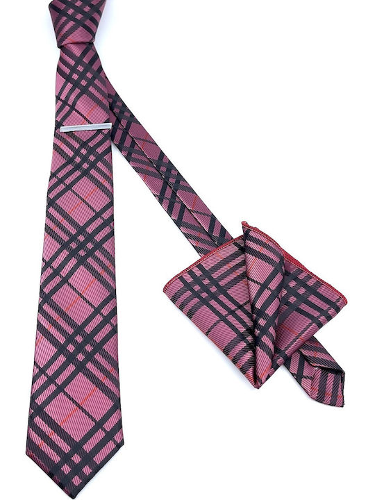 Legend Accessories Synthetic Men's Tie Set Printed Fuchsia