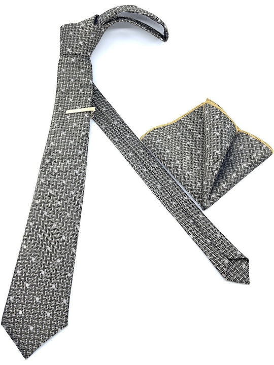 Legend Accessories Men's Tie Set Printed in Gray Color
